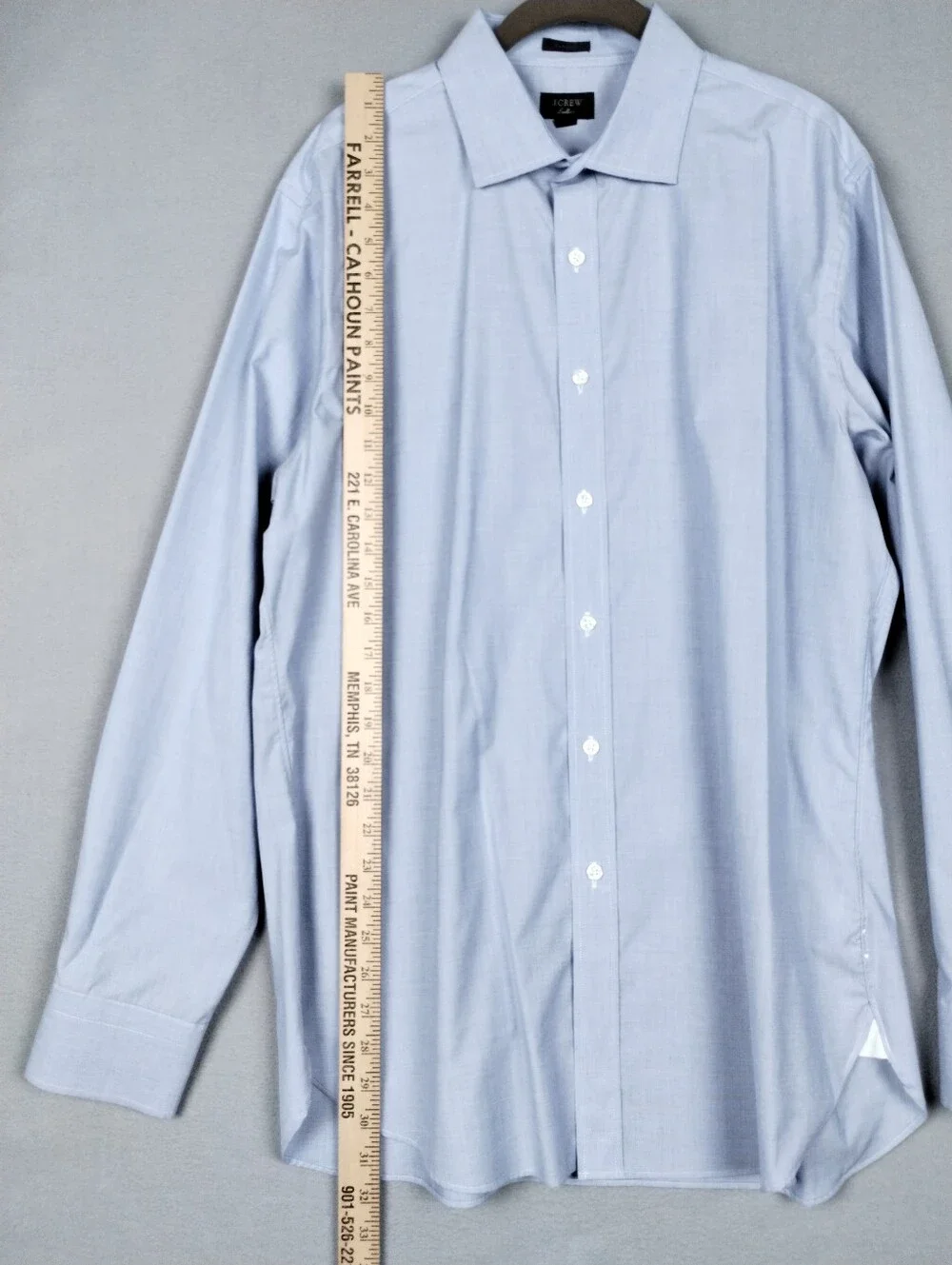 JCrew Ludlow Classic Button Up Long Sleeve Dress Shirt Blue Size 16 1/2, 35